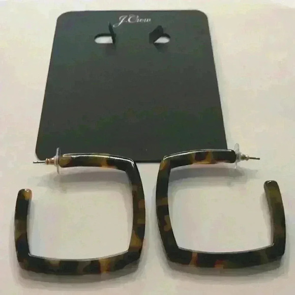 J Crew New Square Hoop Earrings - Picture 7 of 8